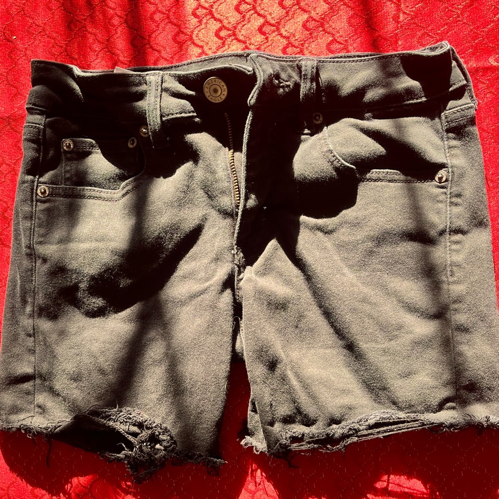 American Eagle Black Jean Shorts - Size 2.
